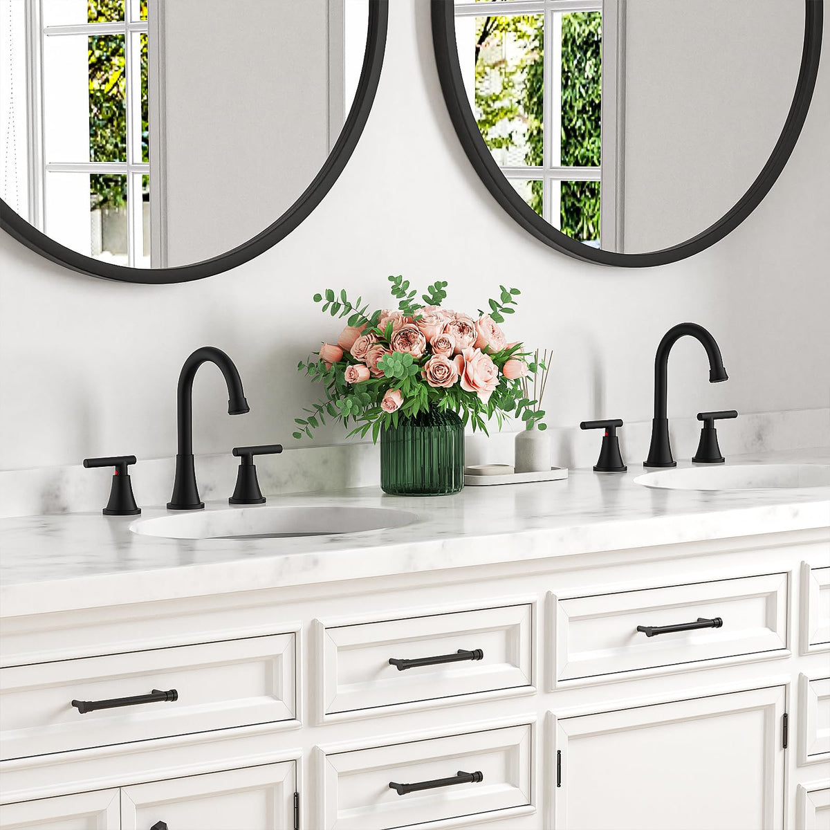 Hurran swivel spout in matte black for easy cleaning and access