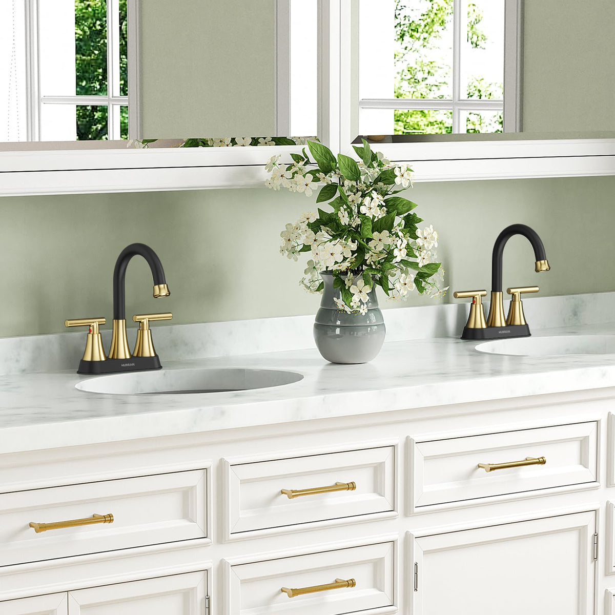 Hurran matte black finish resists fingerprints and water spots