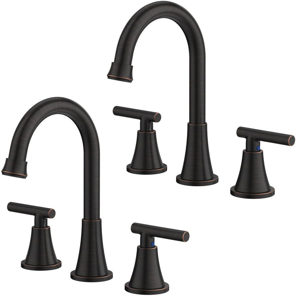 Hurran oil rubbed bronze faucet assembly shows easy installation and durability.