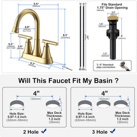 Hurran pop-up drain with overflow for reliable drainage and easy cleaning.