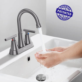 Hurran pop-up drain with overflow designed for easy maintenance.