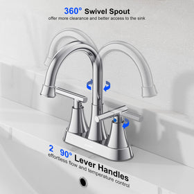 Hurran lead-free stainless steel faucet ensures safer water delivery.