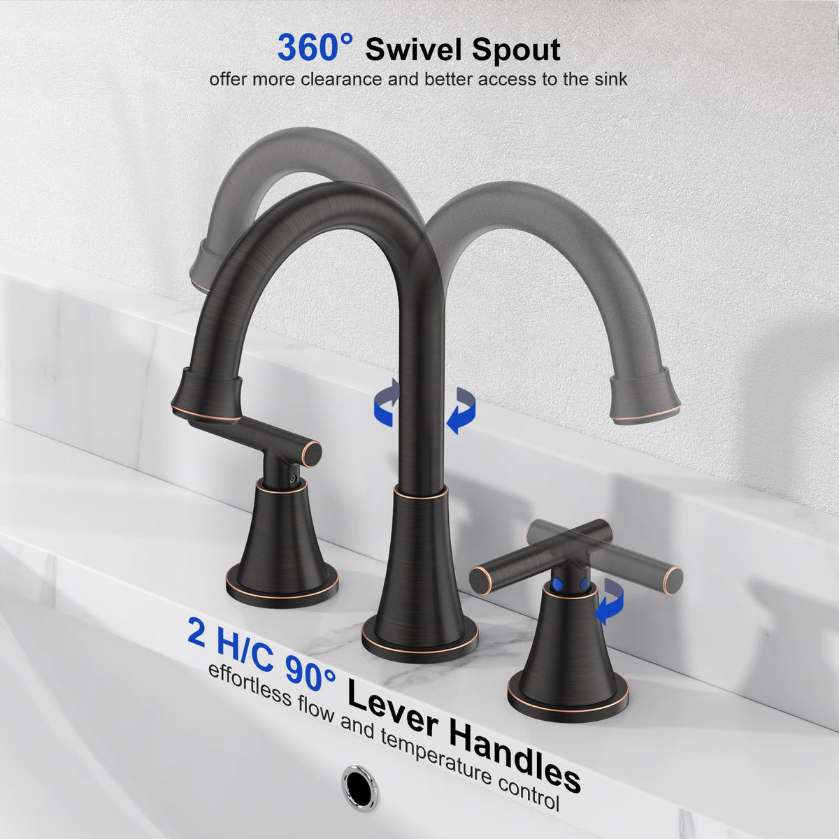 Hurran stainless steel lead-free faucet close-up for daily use