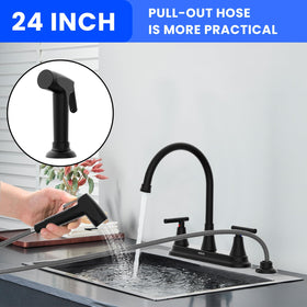HURRAN stainless steel matte finish faucet resists discoloration and corrosion