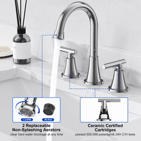 Hurran widespread installation option showing adjustable spacing