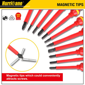 HURRICANE 1000V chrome-vanadium blades emphasizing durability and longevity.