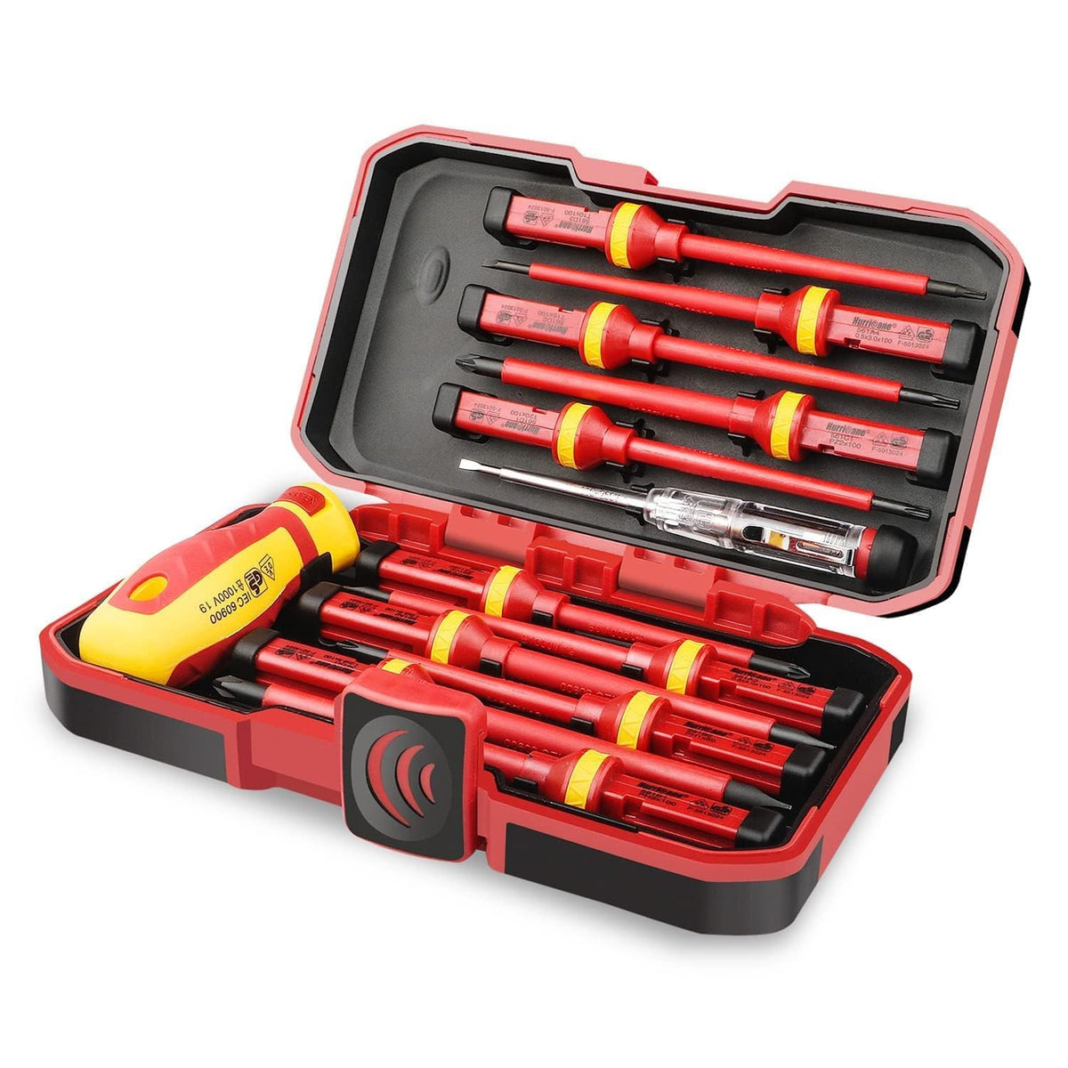 HURRICANE 1000V insulated screwdriver set collection for safe electrical work.