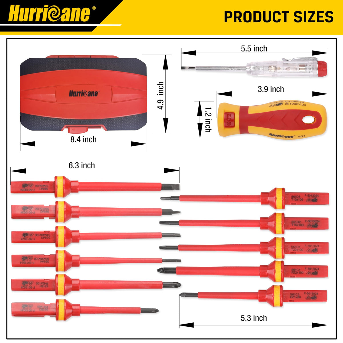 HURRICANE 1000V removable handle design for flexible use.