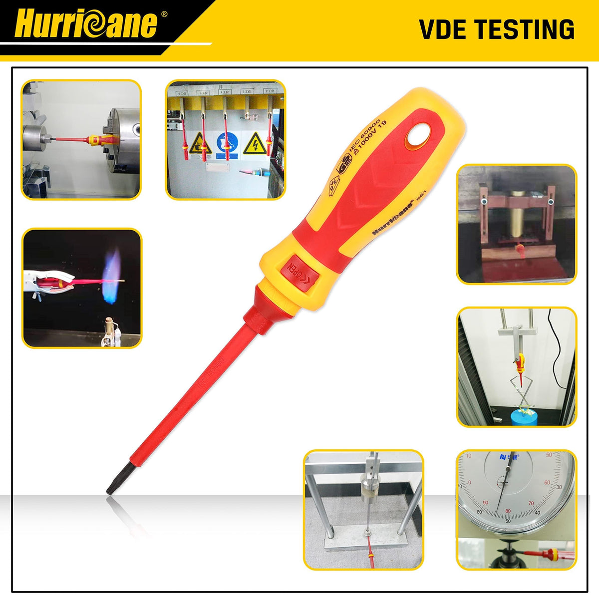 HURRICANE 1000V slotted blades kit for versatile fastener types.