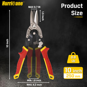 Hurricane tin snips ergonomic handle for comfortable grip during long cuts