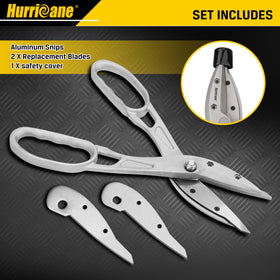 Hurricane 12-inch tin snips in a compact design suitable for tight spaces.