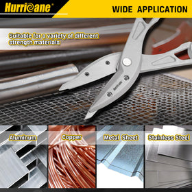 Hurricane snips alongside spare blade set highlighting easy blade changes.