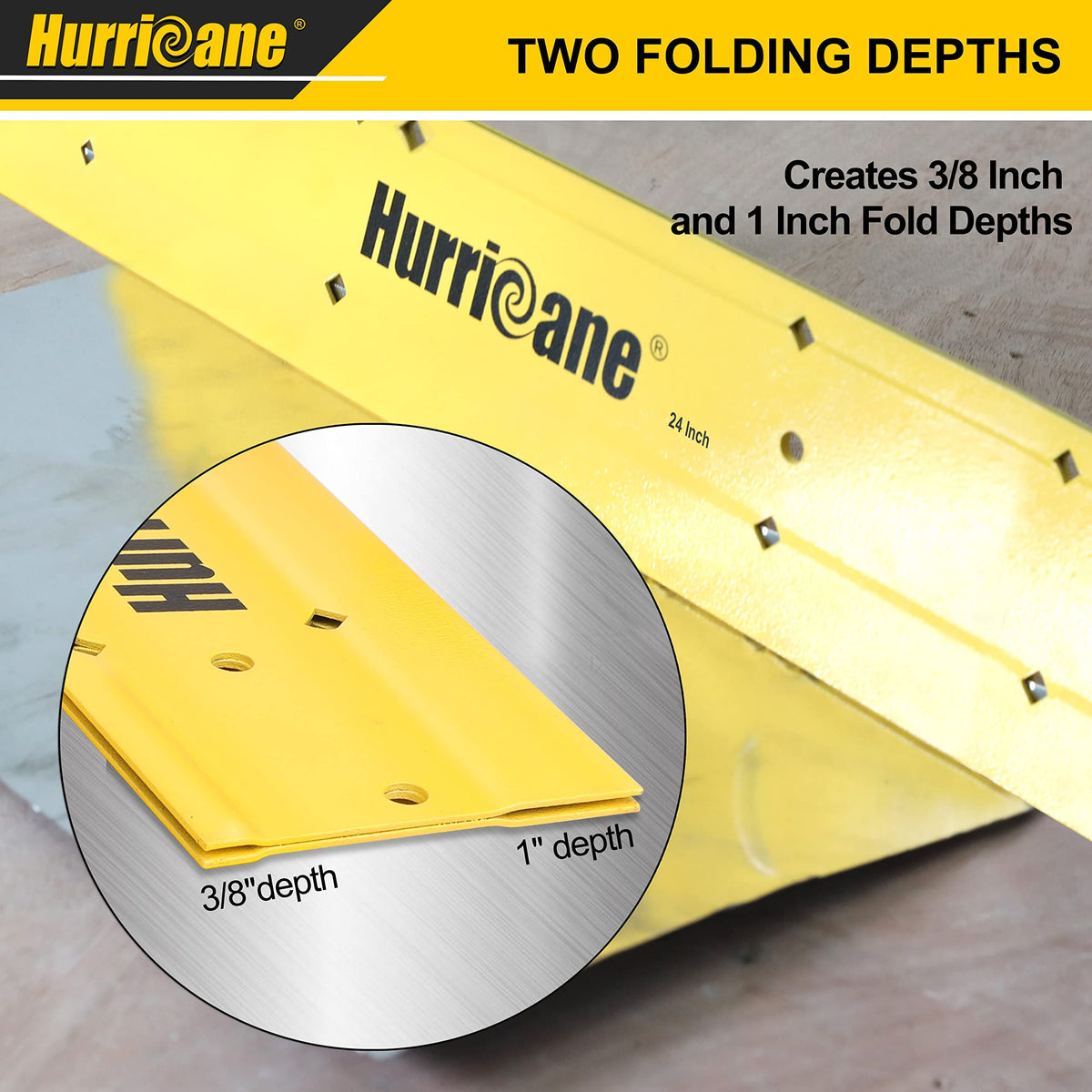 Hurricane 24in folding tool used for duct seaming and roofing applications.