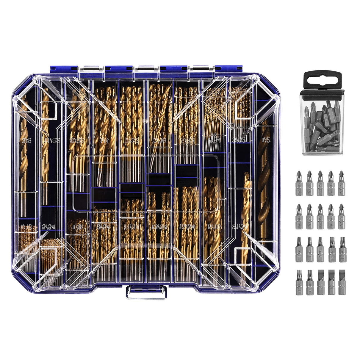 Hurricane 276pc titanium twist drill bit set for versatile DIY projects
