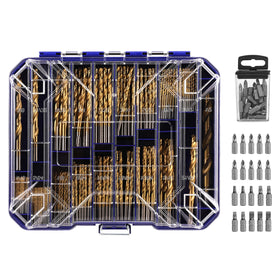 Hurricane 276pc titanium twist drill bit set for versatile DIY projects