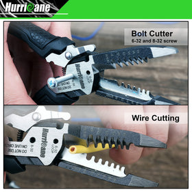 HURRICANE built-in crimping tool for secure insulated terminals.