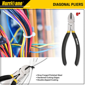 HURRICANE diagonal pliers 6in precision cutting for clean flush cuts