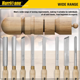 HURRICANE 8pc lathe chisel set parting tool tip detail
