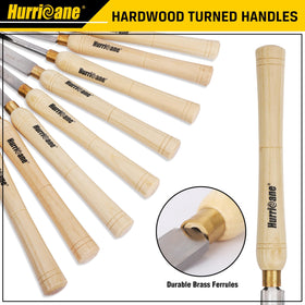 HURRICANE 8pc lathe chisel set scraper edge close-up
