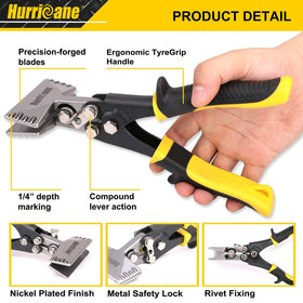 HURRICANE CR-V steel construction with polished, rust-resistant jaws for durable metalwork.