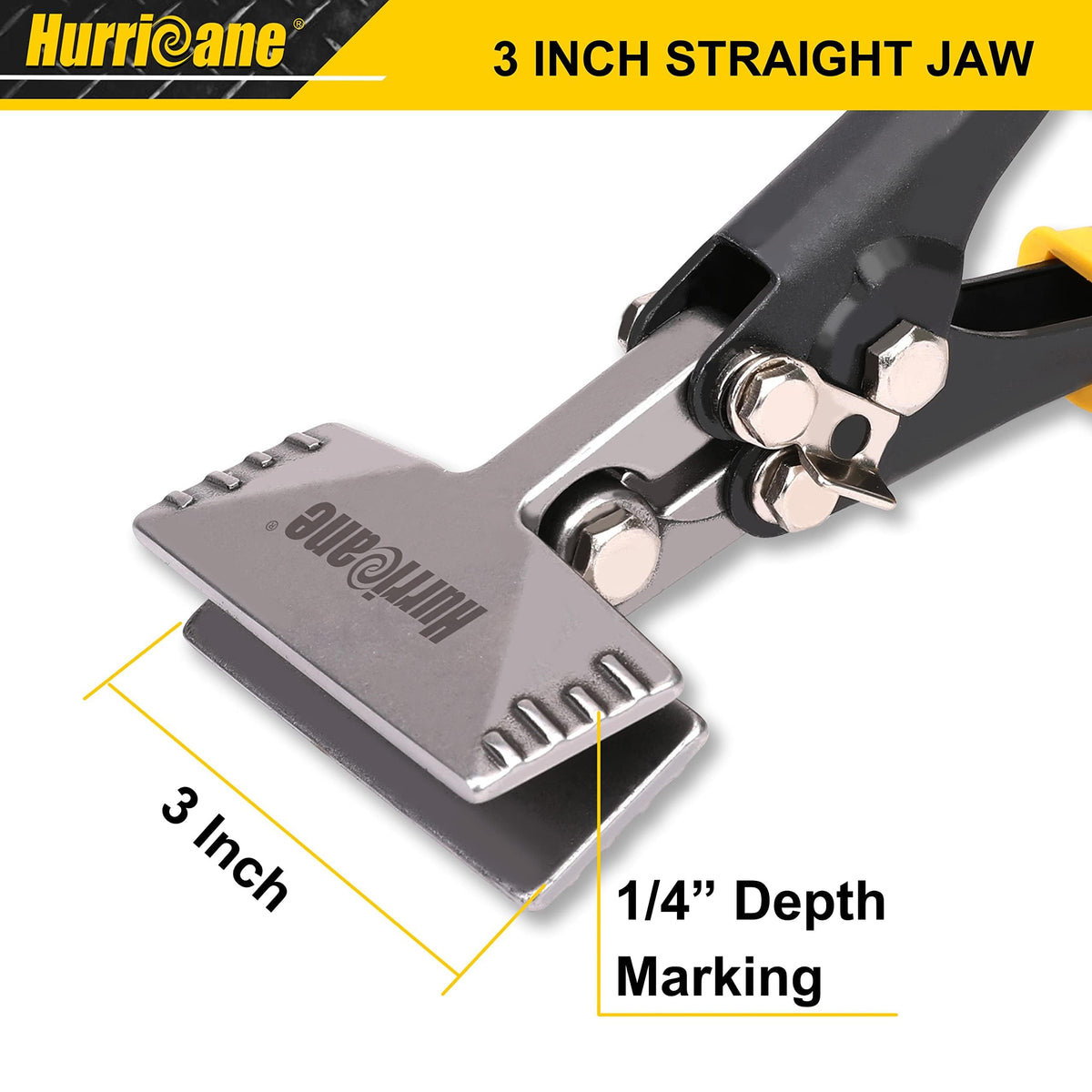HURRICANE precision seamer blades with 1/4 inch depth markings for accurate bends.