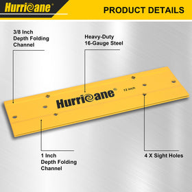 Hurricane duct bending tool in action enabling accurate ductwork bends.