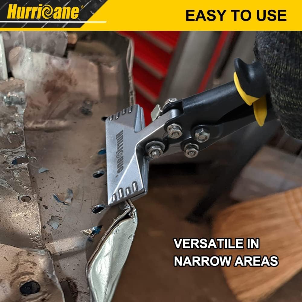 HURRICANE heavy-duty tongs handling 18-gauge galvanized and 30-gauge steel tasks.