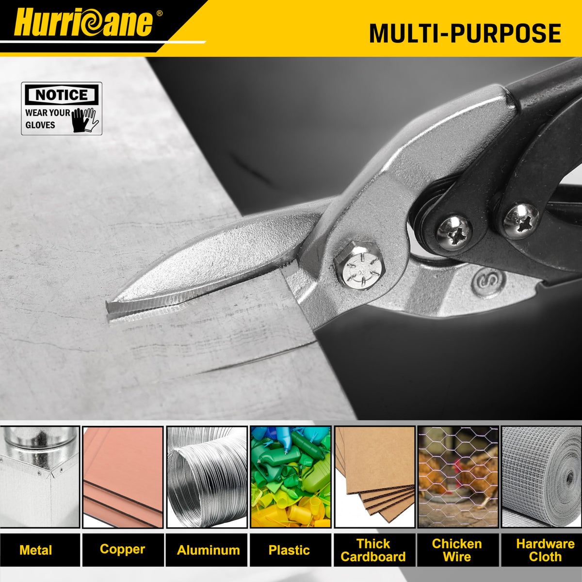 HURRICANE compatible with mild steel, aluminum, and PVC materials.
