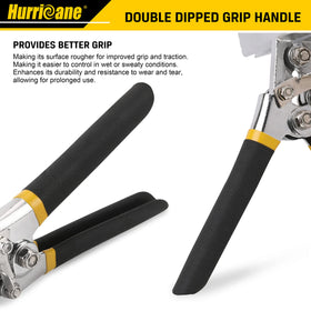 Hurricane seamer scale indicators show 1/4 inch increments for repeatable folds.