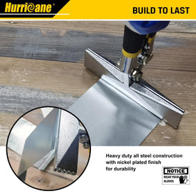 Hurricane seamer nickel-plated finish emphasizes durability for long-lasting work.