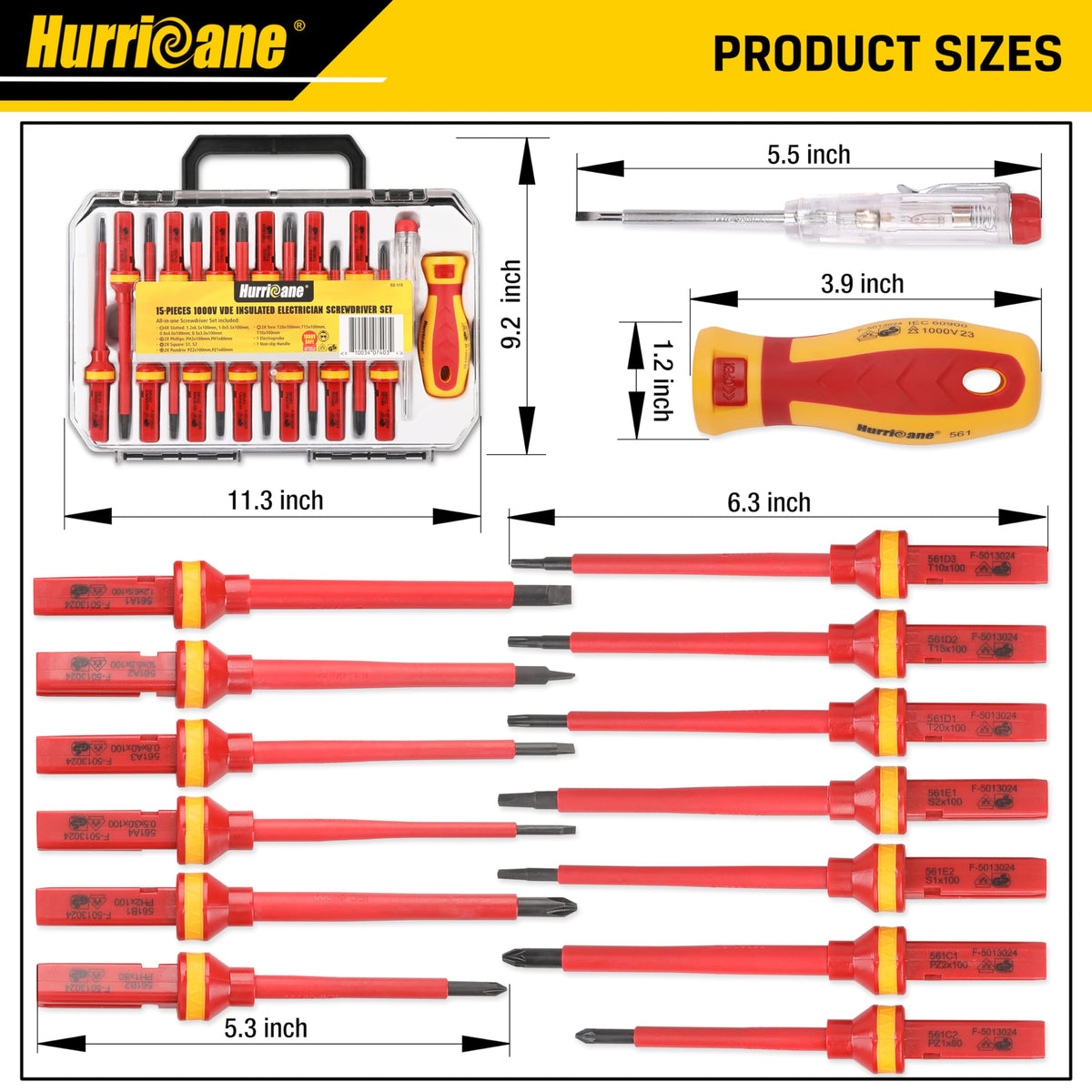 HURRICANE slotted tip close-up for flat-head screws