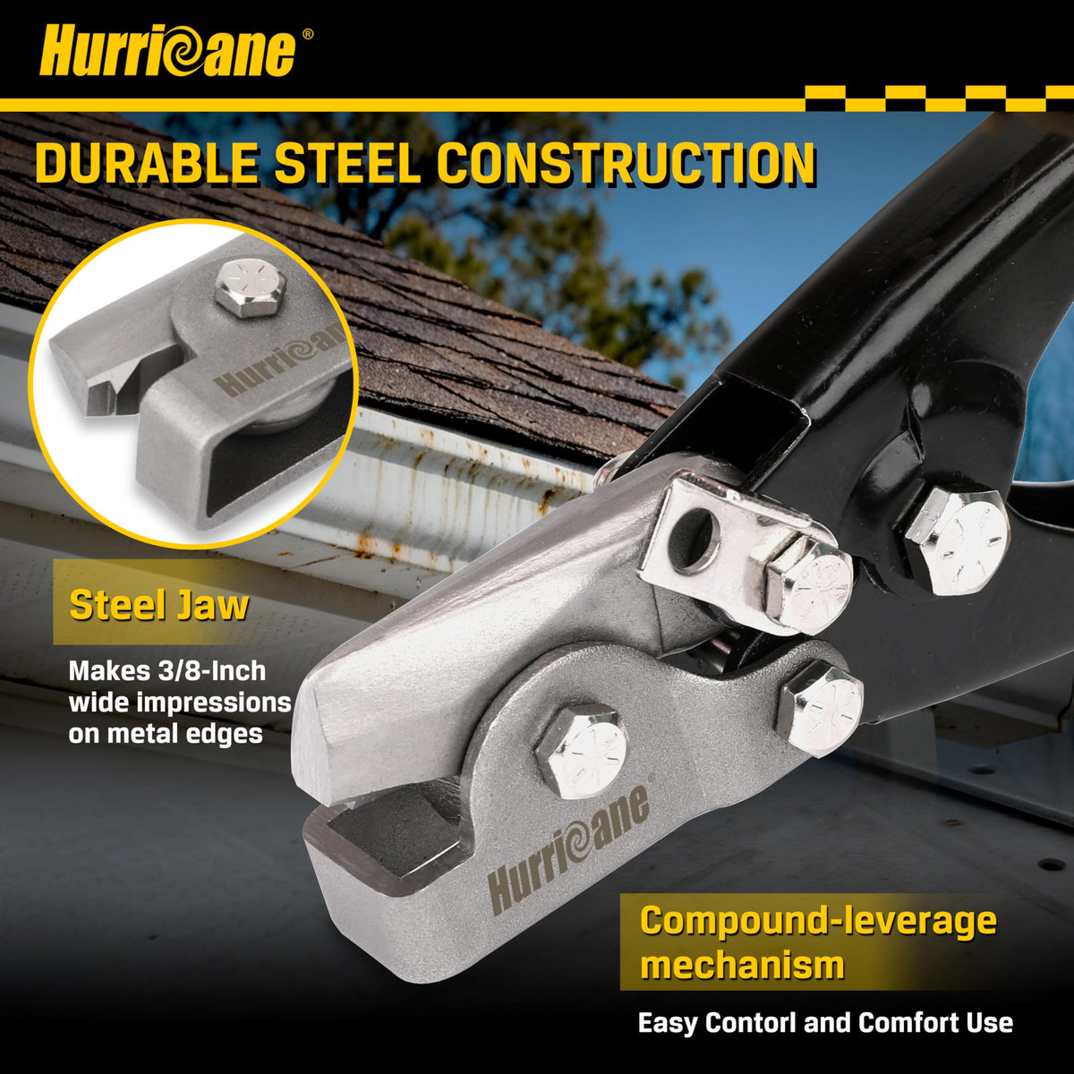 Hurricane Snap Lock Punch Tool carbon steel construction for durable professional use.