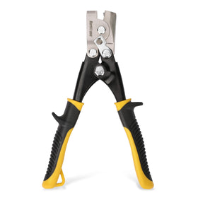 Hurricane Snap Lock Punch Tool front view with ergonomic Tyregrip grip for precise crimping.