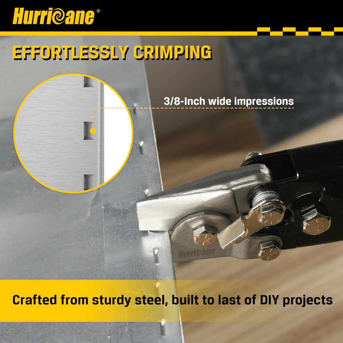 Hurricane Snap Lock Punch Tool safety latch keeps blades closed when not in use.