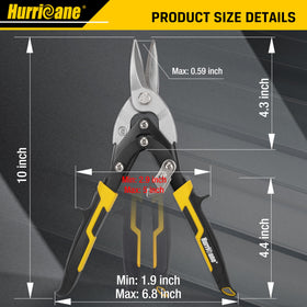HURRICANE soft-grip handles with serrated jaw improve control during work.