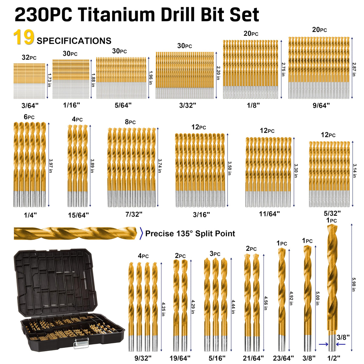 Hurricane 230-piece set stored in a sturdy plastic box for organized transport.