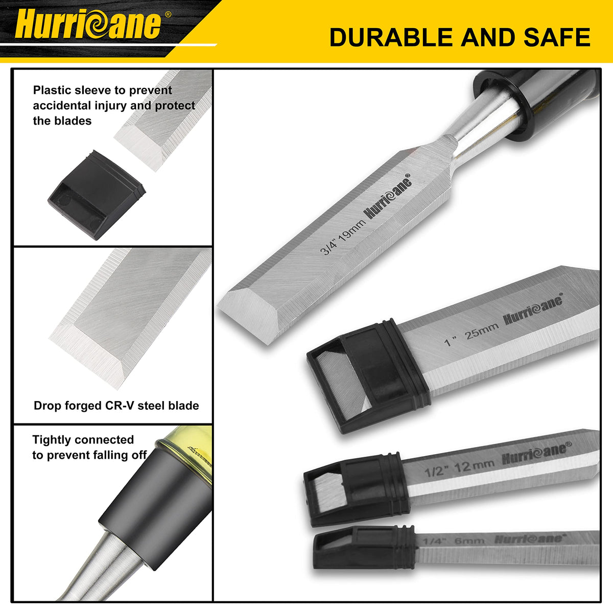 HURRICANE 3/4-inch chisel for heavy-duty mortises and chiseling