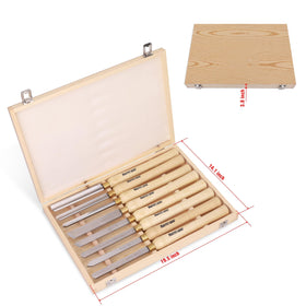 HURRICANE wood lathe chisel set sturdy wooden storage case