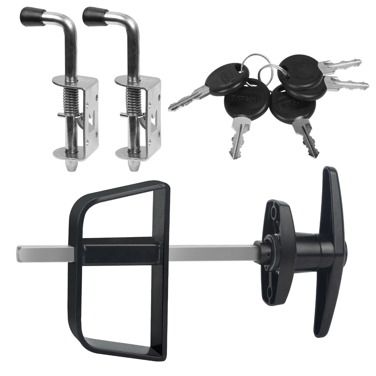 Hurrikom shed latch kit exterior T-handle with key for secure access