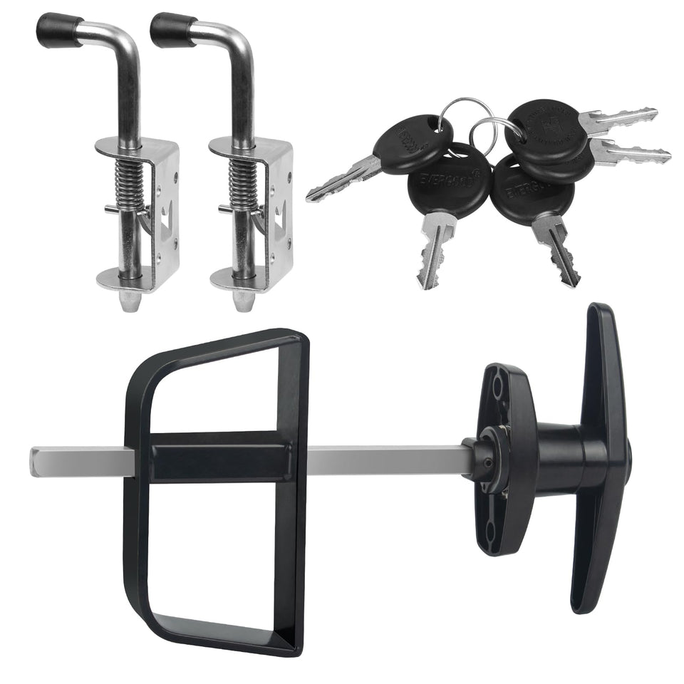 Hurrikom shed latch kit exterior T-handle with key for secure access