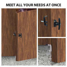 Hurrikom spring-loaded latch showing auto-adjust tension for tight doors