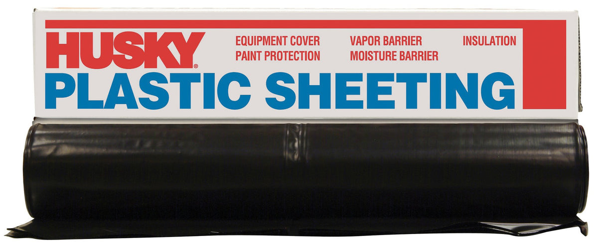 Husky CF0606B 6 mil plastic sheeting protecting surfaces during painting projects