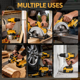Husumzy 6.0Ah battery in a workshop setting for heavy-duty tasks
