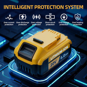 Husumzy 6.0Ah battery installed on drills and saws for continuous operation