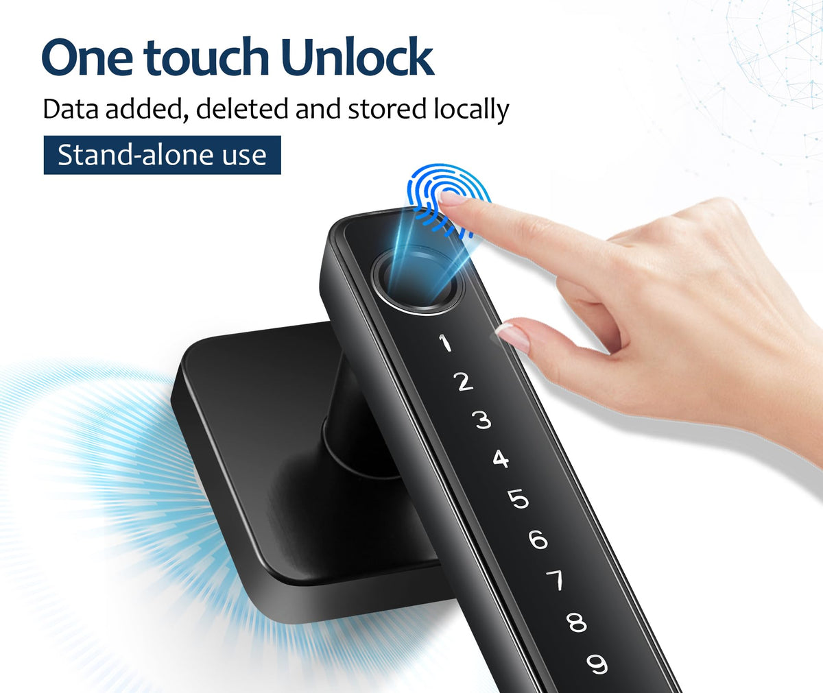 Hutehoute lock keypad in use on an interior door for convenient access.