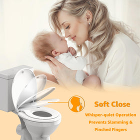 Huttdmel easy-clean surface wipes down quickly after daily bathroom use