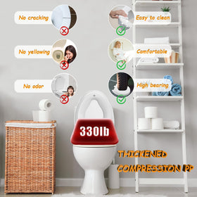 Huttdmel Potty Seat soft PP material with smooth edges for baby safety.