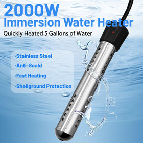 HUVOPUMO immersion water heater with digital thermometer display