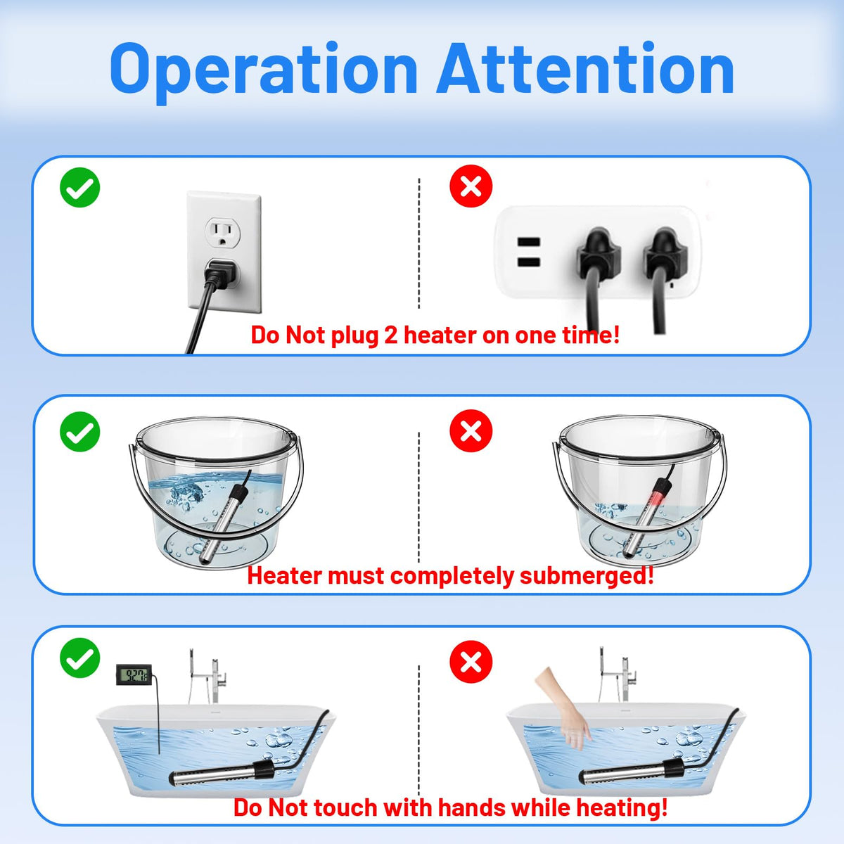 HUVOPUMO water heater in bucket for quick warm water