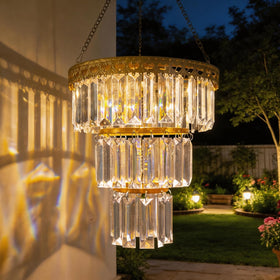 HUYIENO warm white LED lantern provides soft ambient illumination.